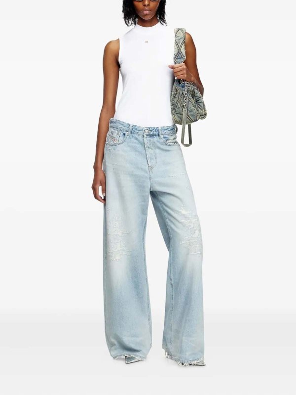 DIESEL: ストレートジーンズ online - ストレートジーンズ - ミディアムウォッシュ