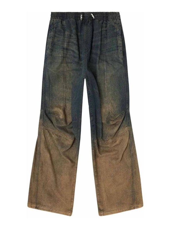 DIESEL: ストレートジーンズ - ストレートジーンズ - ミディアムウォッシュ