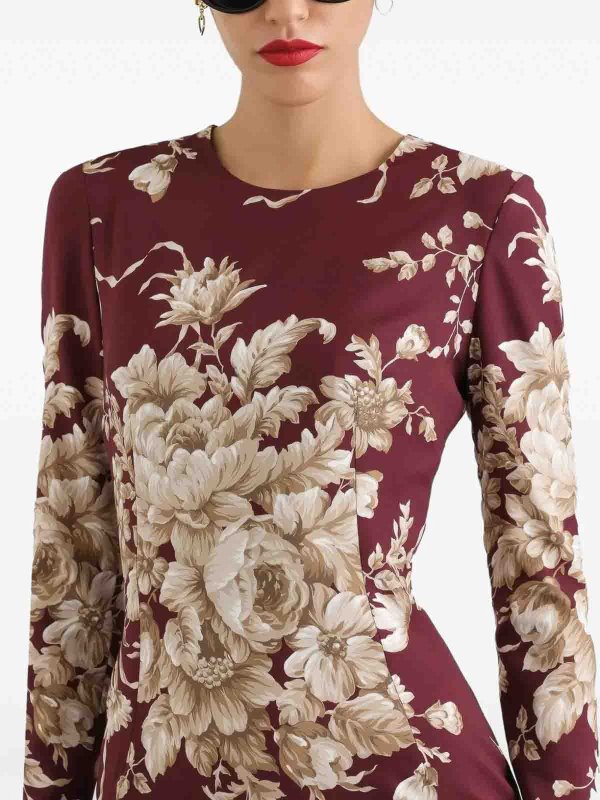 DOLCE & GABBANA: knee length dresses online - Dress Rose Cretonne Fbdx