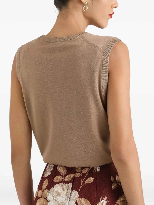 The Best Shops DOLCE & GABBANA: Pull col rond - Pull Col Rond - Beige