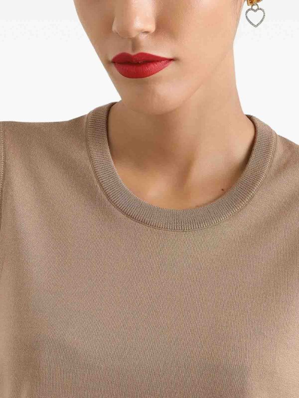 Pull Col Rond - Beige shop online: DOLCE & GABBANA