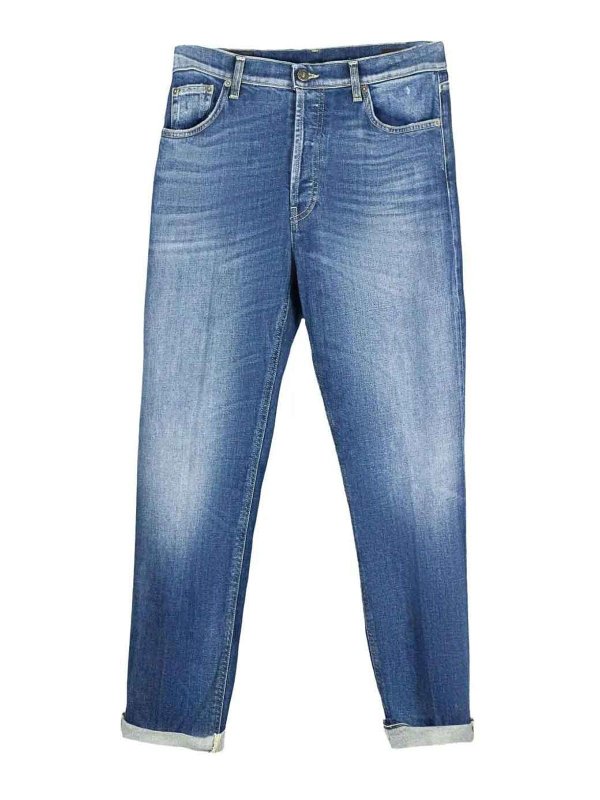 DONDUP: Pantalones casual - Pantalón Casual - Azul