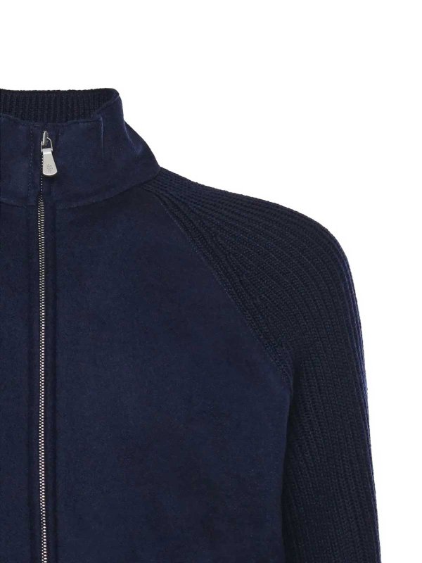The Best Shops ELEVENTY: casual jackets - Full Zip Jacket Blue Light Gray