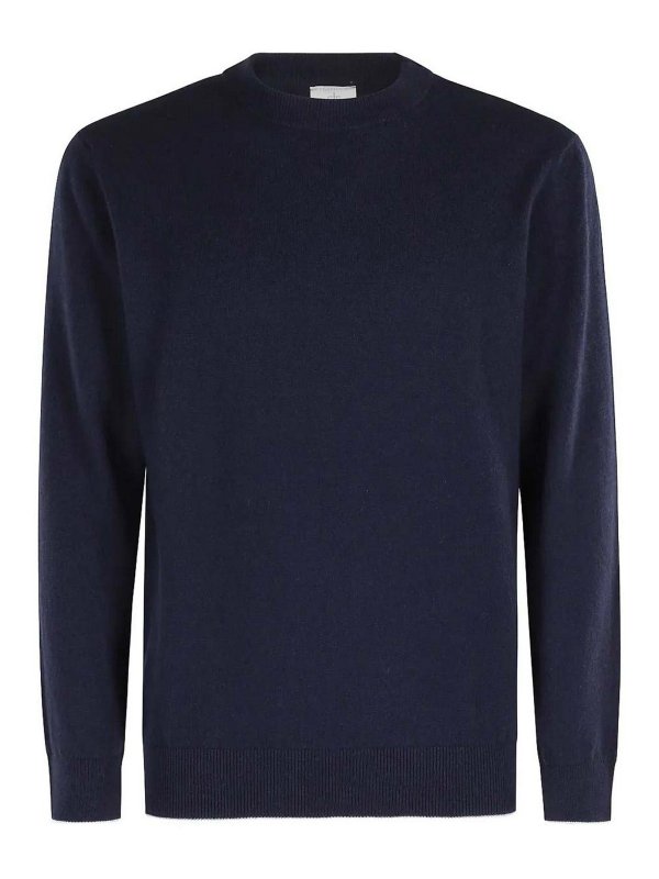 ELEVENTY: Strickpullover mit Rundhalsausschnitt online - Rundhalspullover - Blau