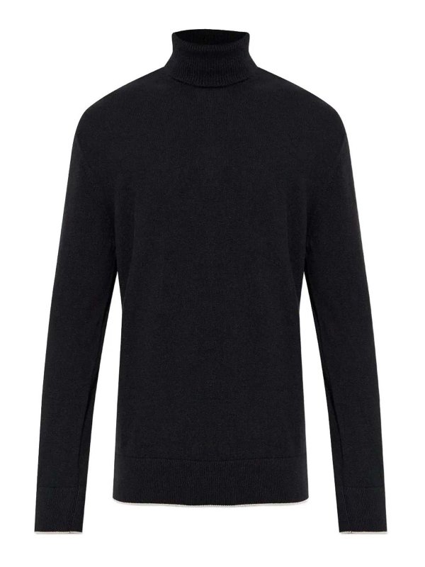 ELEVENTY: Strickpullover mit Rundhalsausschnitt - Rundhalspullover - Schwarz