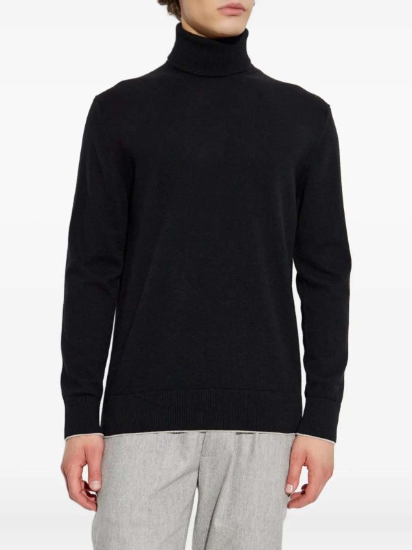 The Best Shops ELEVENTY: Strickpullover mit Rundhalsausschnitt - Rundhalspullover - Schwarz