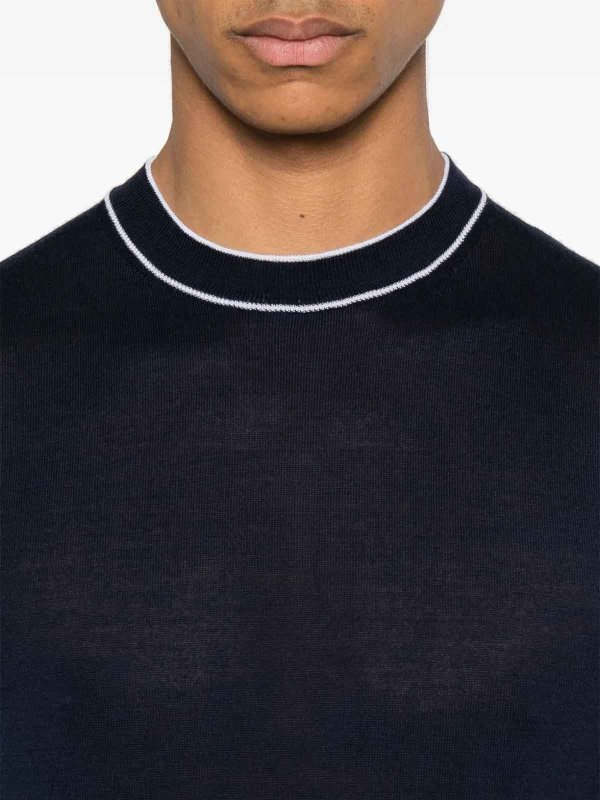 Rundhalspullover - Blau shop online: ELEVENTY