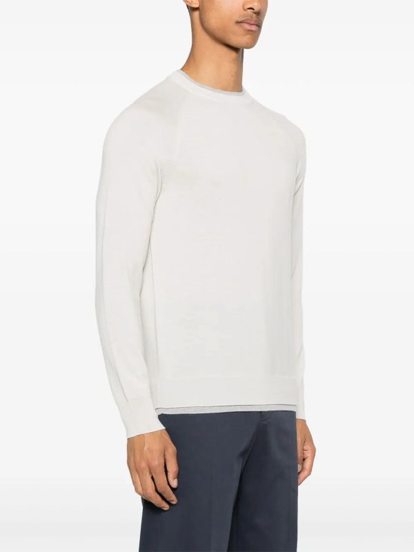 Pull Col Rond - Beige shop online: ELEVENTY