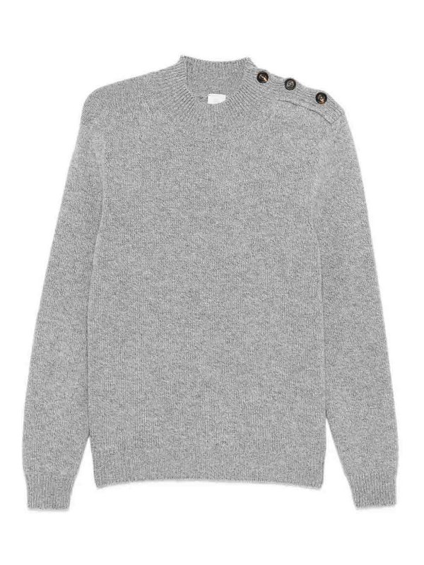 ELEVENTY: Strickpullover mit Rundhalsausschnitt - Rundhalspullover - Grau