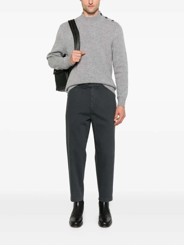 ELEVENTY: Strickpullover mit Rundhalsausschnitt online - Rundhalspullover - Grau