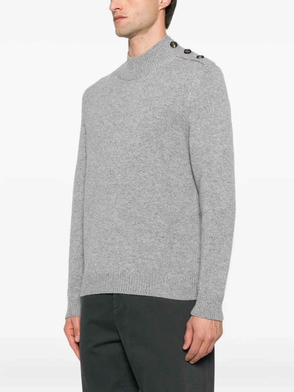 The Best Shops ELEVENTY: Strickpullover mit Rundhalsausschnitt - Rundhalspullover - Grau