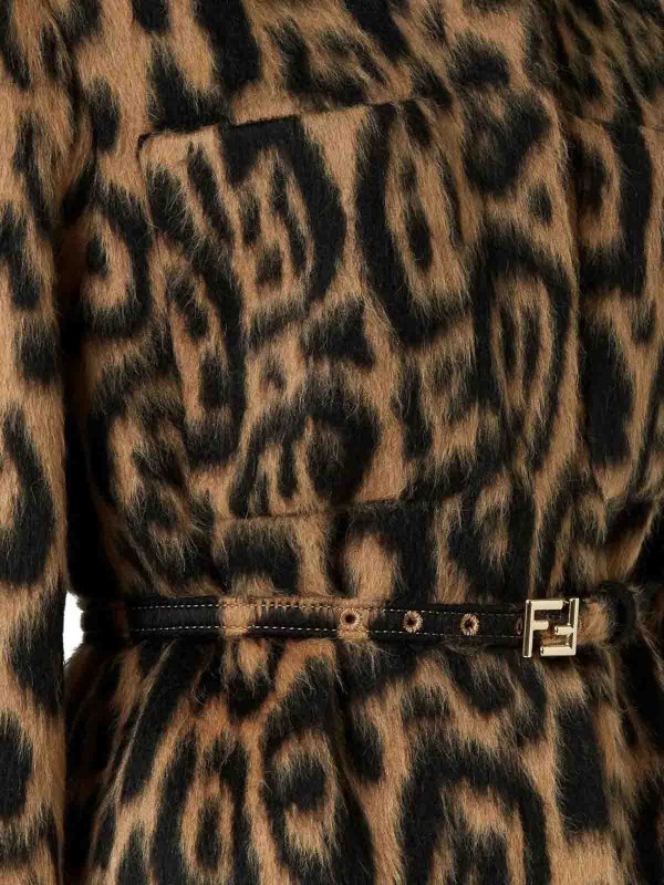The Best Shops FENDI: casual jackets - Go-To Jacket In Leo Beige And Black Wool