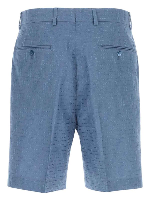 FENDI: Trousers Shorts online - Shorts Linen Ff Jacq Allover Baia