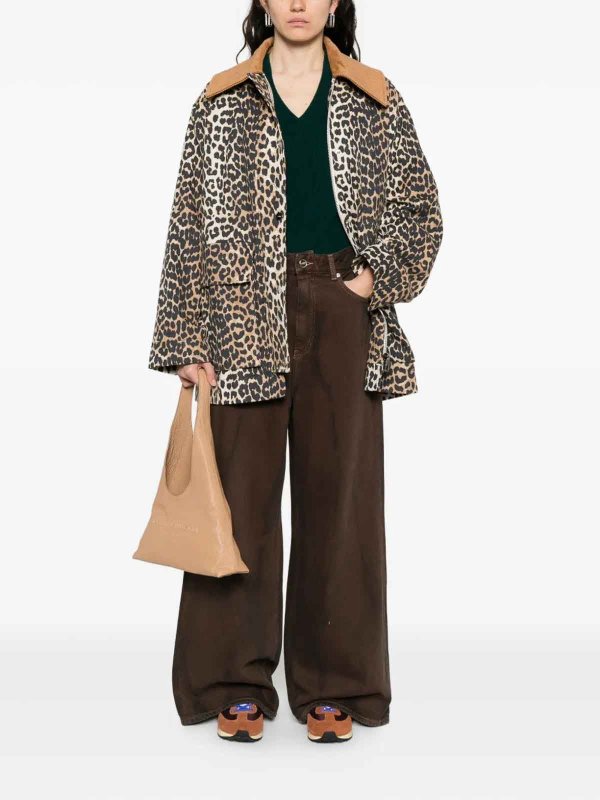 GANNI: jeans dritti, a sigaretta online - Jeans larghi in denim