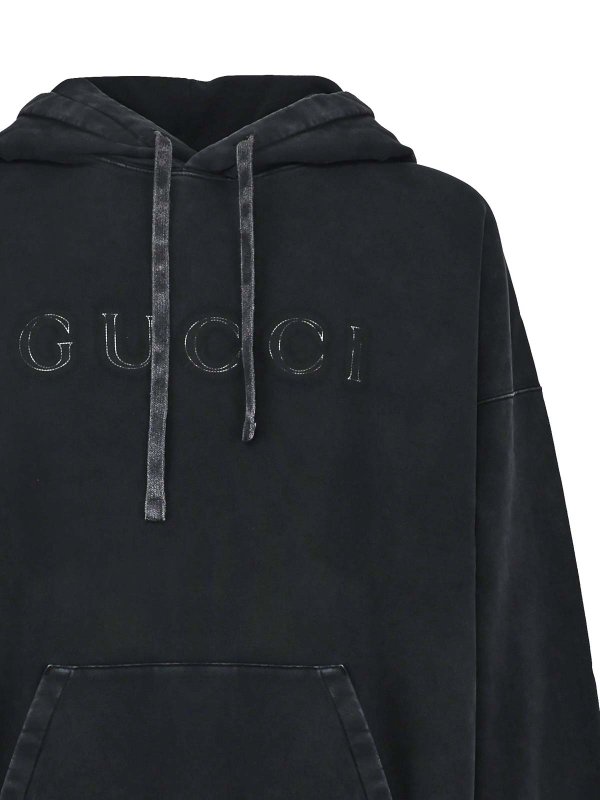GUCCI: Sweatshirts & Sweaters online - Hooded Sweatshirt Black