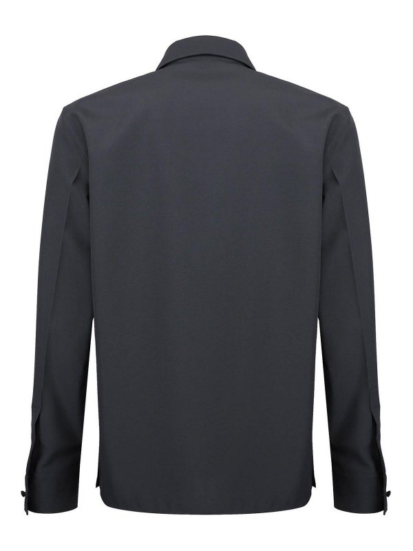 The Best Shops GUCCI: shirts - Classic Skinny Shirt Stone Grey