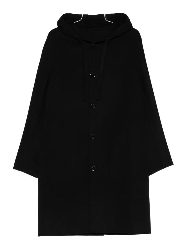 LARDINI: Knielange Mäntel - Knielanger Mantel - Schwarz