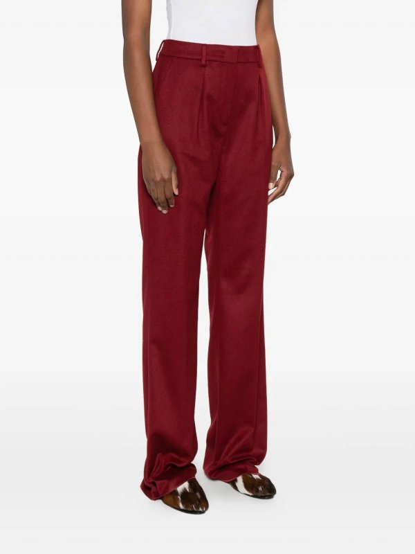 The Best Shops Max Mara: casual trousers - Carbone Long Trouser Raspberry