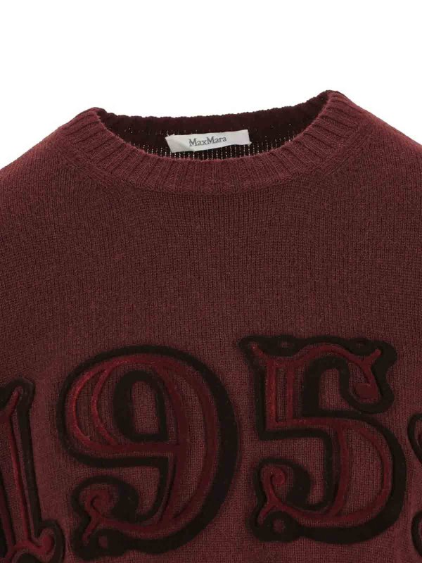 The Best Shops Max Mara: Strickpullover mit Rundhalsausschnitt - Rundhalspullover - Rosa