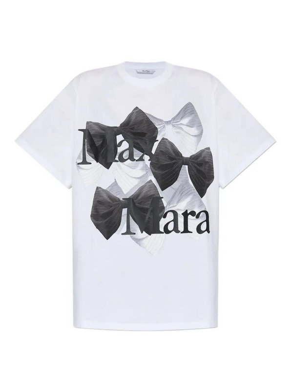 Max Mara: Strickpullover mit Rundhalsausschnitt - Rundhalspullover - Weiß