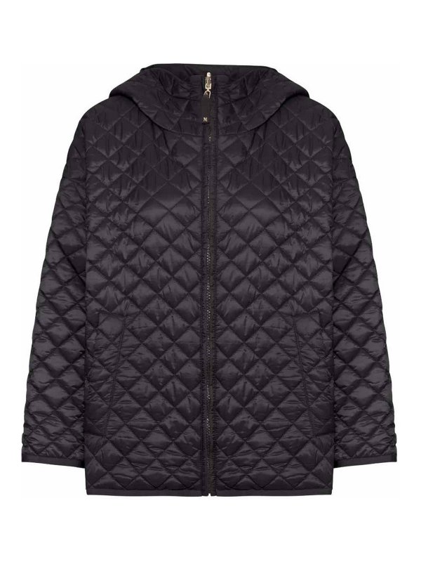 Max Mara: casual jackets - Leo Quilted Jacket Black