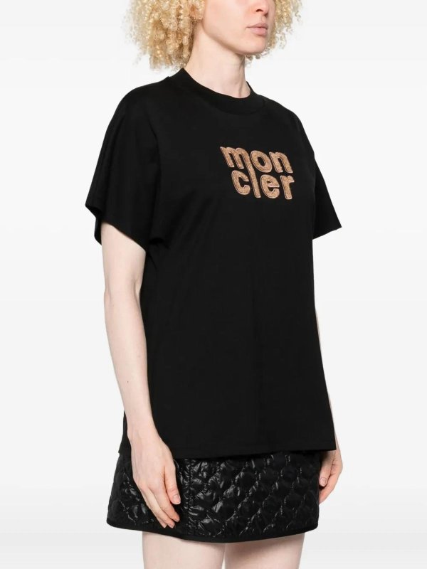 MONCLER: T-shirts online - T-Shirt - Schwarz