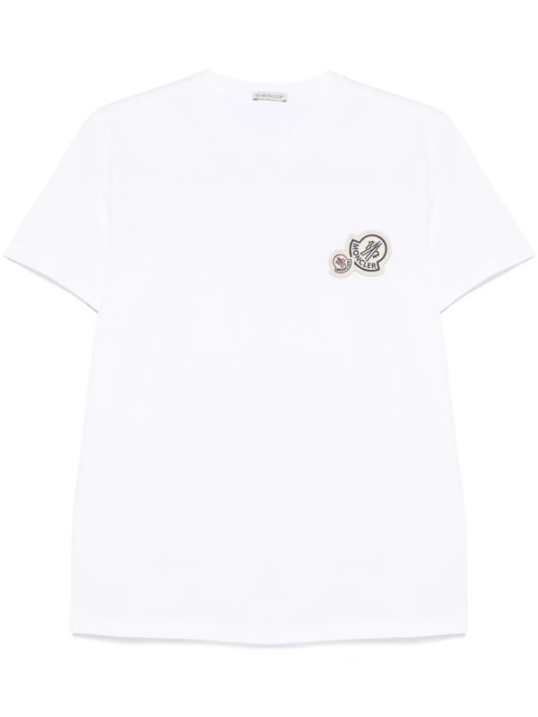 MONCLER: T-shirts online - T-Shirt - Weiß