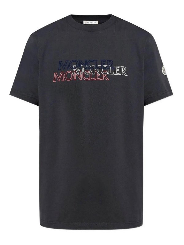 MONCLER: T-shirts - T-Shirt - Schwarz
