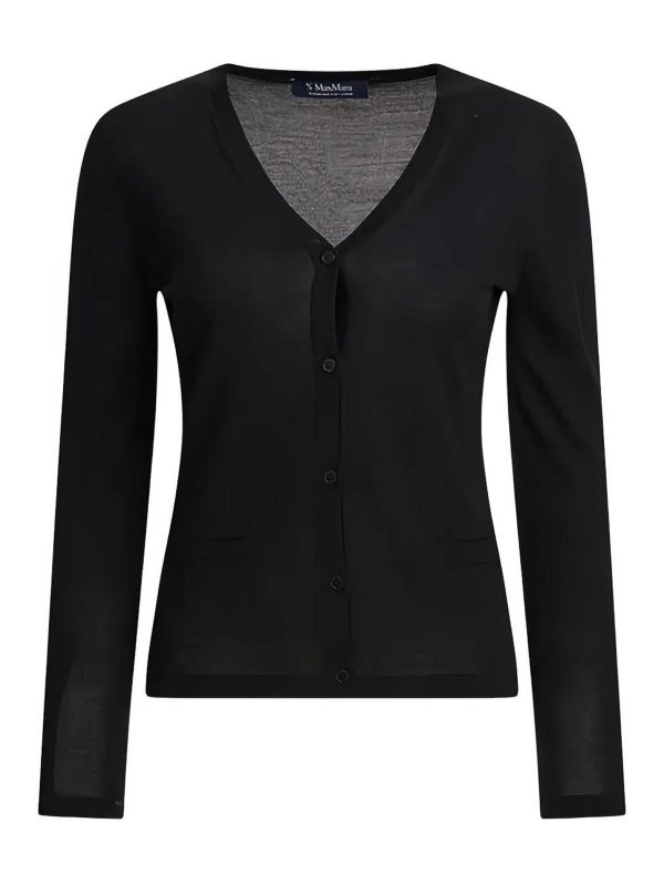S MAX MARA: カーディガン - カーディガン - 黒