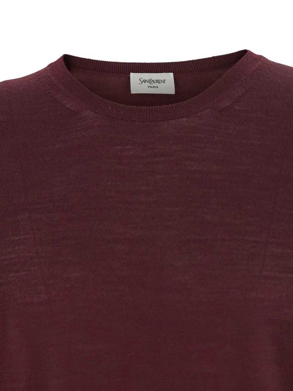 SAINT LAURENT: crew necks online - Pull Col Rond Laine Fine Mil