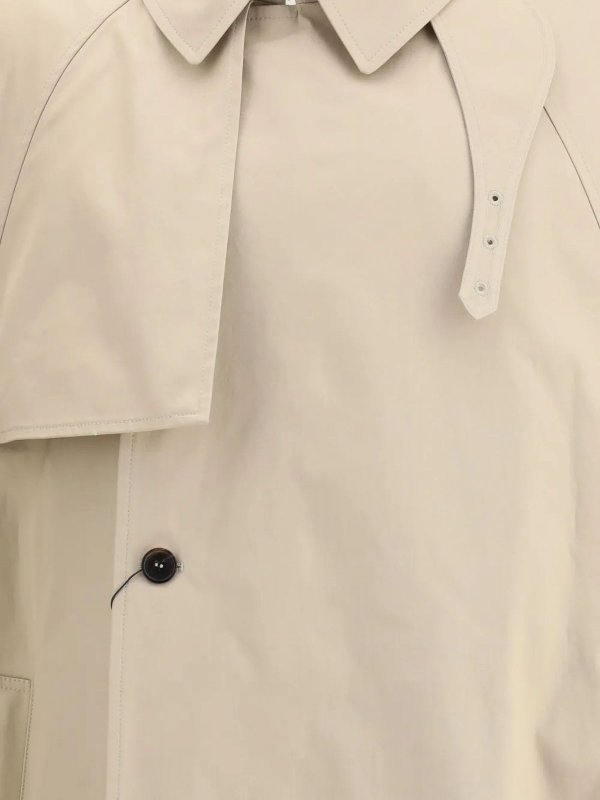 The Best Shops SAINT LAURENT: knee length coats - Manteau Cape Ample Beige