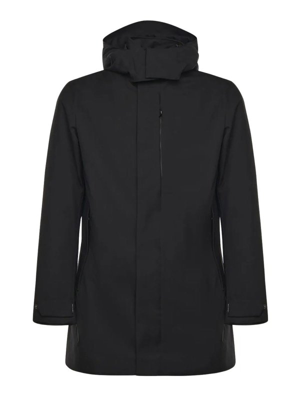Save The Duck: knee length coats - Sid Coat Black