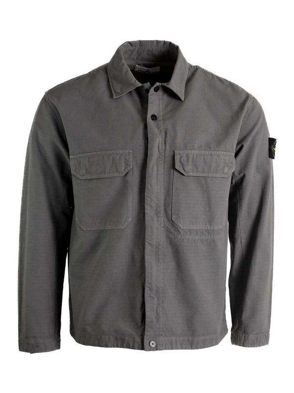 STONE ISLAND: シャツ - シャツ - グレー