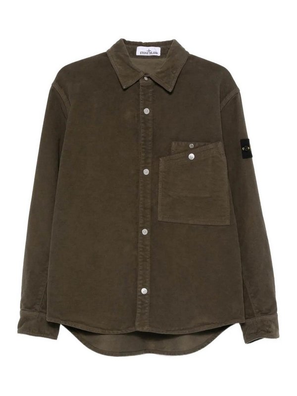 STONE ISLAND: camicie - Sovracamicia Verde