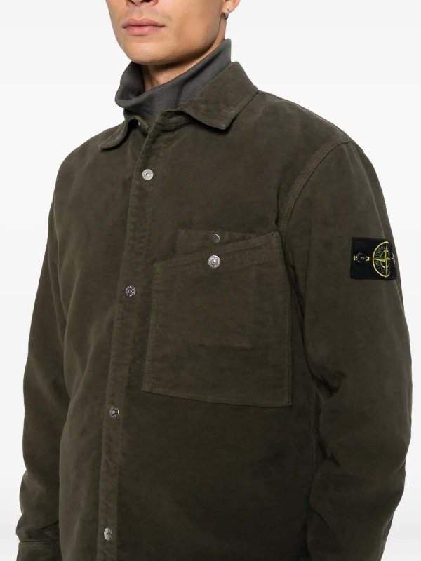 Sovracamicia Verde shop online: STONE ISLAND