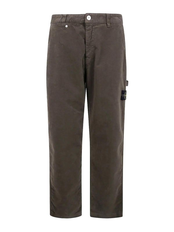 STONE ISLAND: Pantalones casual - Pantalón Casual - Verde