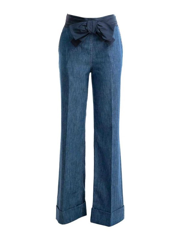 VALENTINO GARAVANI: Straight Leg Jeans - Straight Leg Jeans - Blau