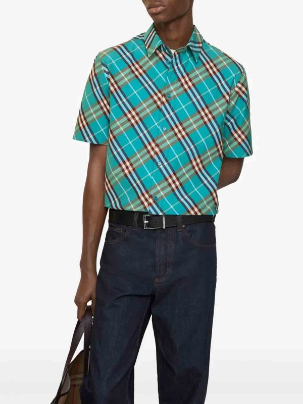 BURBERRY: シャツ online - シャツ - ブルー