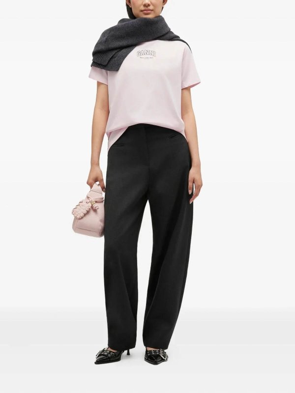 GANNI: T-shirts online - T-Shirt - Rosa