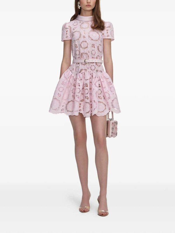 Self Portrait: ニーレングスドレス online - 膝丈ドレス - ピンク