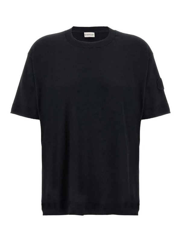MONCLER: Sweatshirts & Sweaters - Crew Neck Black