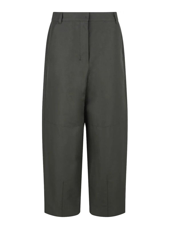 S MAX MARA: カジュアルトラウザー - カジュアルパンツ - ブラウン