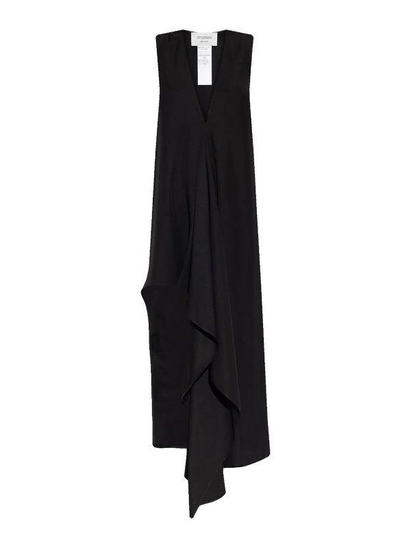 SPORTMAX: knee length dresses - Acline1234 Black Dress