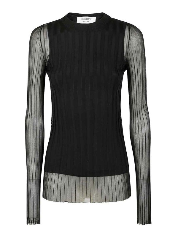 SPORTMAX: クルーネック - クルーネック - 黒