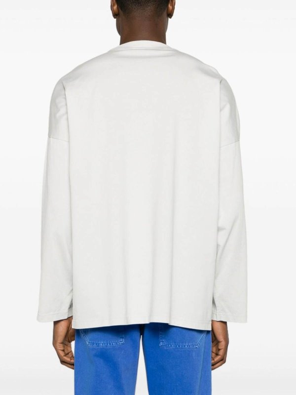 The Best Shops Palm Angels: t-shirts - Monogram Statement Tee Grey