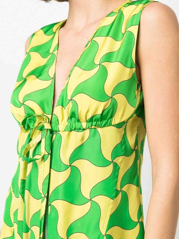 BOTTEGA VENETA buy online 膝丈ドレス - 緑