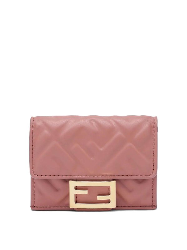 FENDI: wallets & purses - Micro Trifold Baguette Macaron