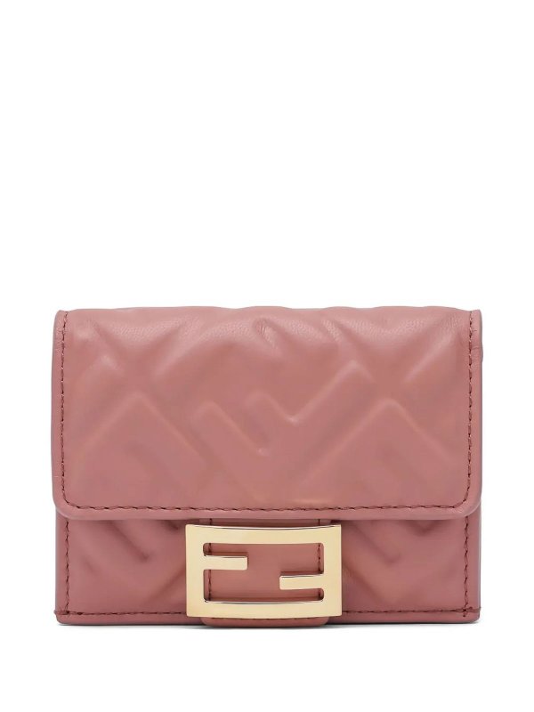 FENDI: wallets & purses online - Micro Trifold Baguette Macaron