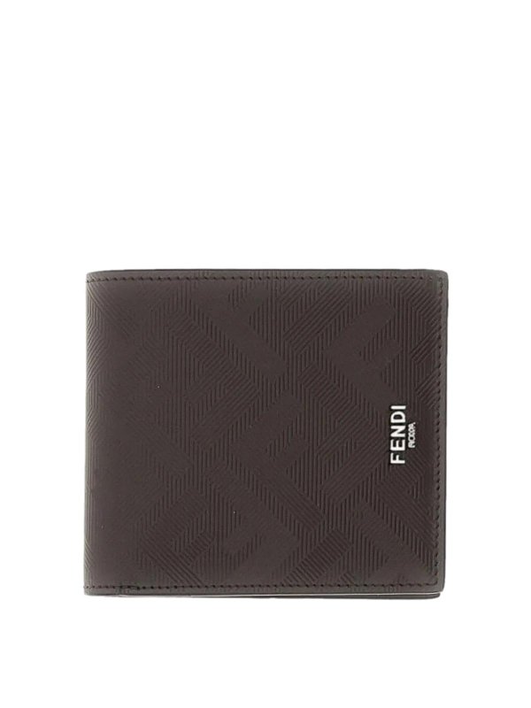 FENDI: wallets & purses - Bi-Fold Wallet Vitking Stff Marrone