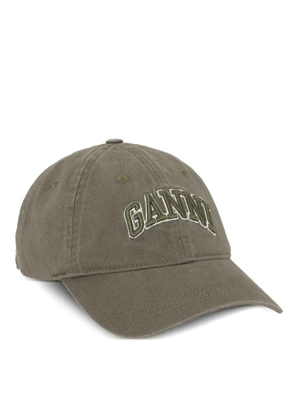 GANNI: Sombreros - Sombrero - Verde